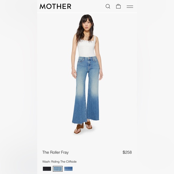 MOTHER The Roller Fray Wide Leg Jean - Picture 15 of 15